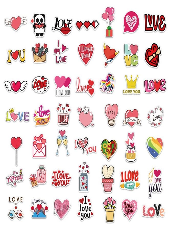 DULEFUN 100pcs Valentine Stickers, Love Vinyl Waterproof for Laptop Water Bottles Scrapbook Skateboard Guitar Heart Romantic Valentine's Day for Teens and Adults - Image 4